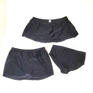 Three piece swim bottoms bundle. Size 2X/1X. Black.